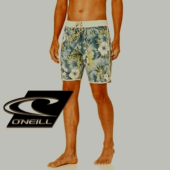 O'Neill   Indigo Floral Island Rhythm 18" boardshorts (36) - Picture 2 of 3